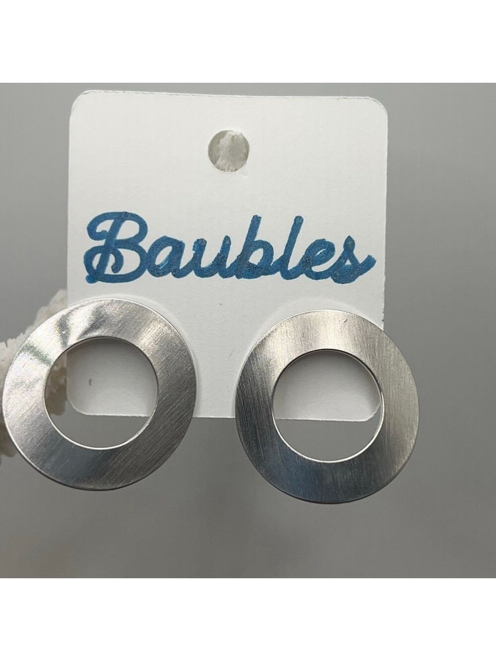 Baubles Silver Circle Earrings